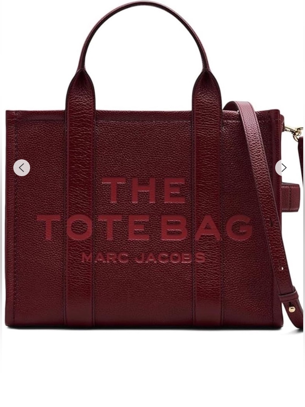 Marc Jacobs The ToteBag Leather Tote in wine red ( burgundy) medium